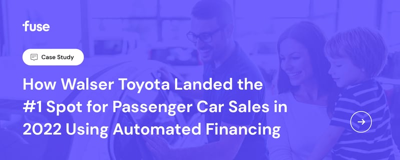 Case Study: How Walser Toyota Landed the !1 spsot for Passenger Car Sales in 2022 Using Automated Financing